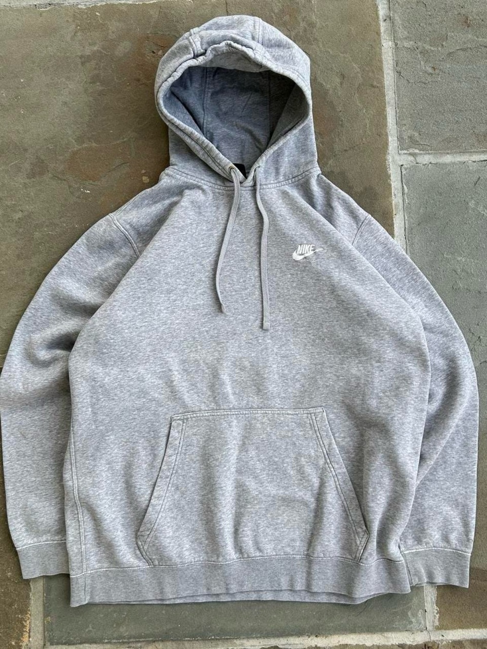 Nike Gray Pullover Hoodie with Small Chest Logo